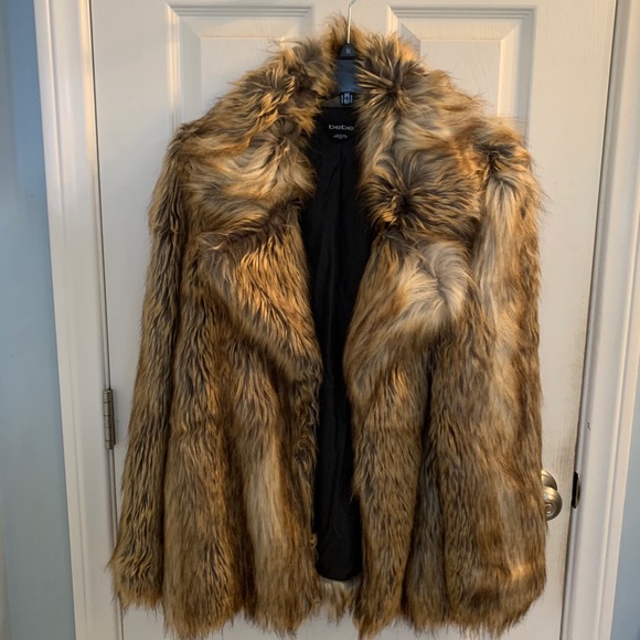 bebe Fur Coat - Picture 1 of 3